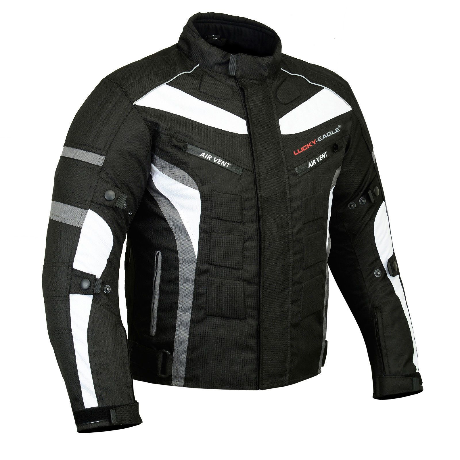 Profirst 6 Packs Cordura Motorcycle Jacket (Grey) -TEXTILE JACKETS