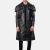 Men's Fashion Clothing Long Button Leather Coat