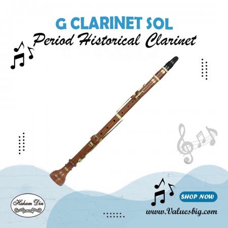 Clarinete clásico histórico de época en sol | Sol Klarnet