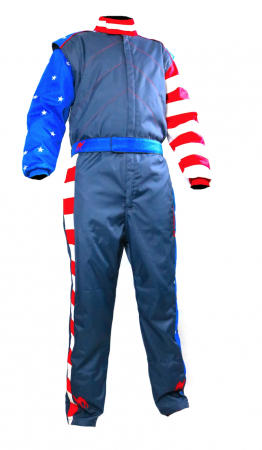 2020 Edition Captain U.S.A Double Layer Sfi 3.2a/5 Rated Fire Suit Navy Blue