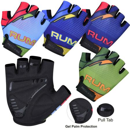 REDRUM Half vinger Handschoenen fietsen MTB Fiets Gel Palm BMX ✅PROMOTIONELE PRIJS✅PULLER TABS✅GEL PALM✅GRIP