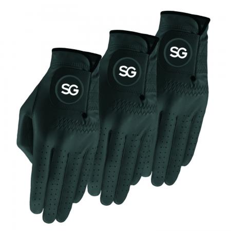 Pack of 3 SG Men Colored Cabretta leather golf gloves 5 Colours Black Blue Grey  ✅WE OFFER 3 GLOVES AT SAME PRICE