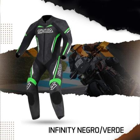 Shua Infinity Combinaison de Moto Noir/Vert