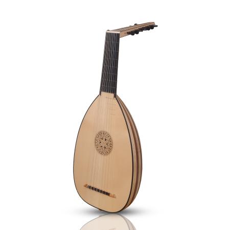 MUZIKKON RENAISSANCE LUTE DELUXE, 8 COURSE VARIEGATED MAPLE WALNUT