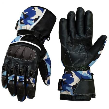 PROFIRST LG-002 COWHIDE LEDERHANDSCHUHE (CAMO BLUE)