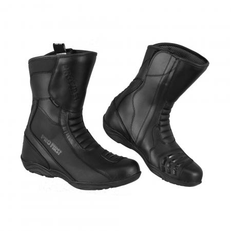 PROFIRST AIRTEK LEDER BIKER STIEFEL (SCHWARZ)