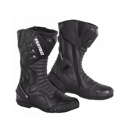 PROFIRST HIGH ANKLE LEATHER BIKER BOOTS (BLACK)

Premium Quality Split Leather With PU Lamination Waterproof Motorbike Boots Lined with Soft Polyester inside (Extra Comfort Guarantee)
Accordion At Front & Back for Easy Movement
TPO Hard Protection at Back Heel & Ankle
Easy To Wear and Use