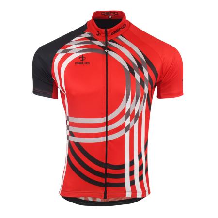 Deko Cycling Jersey Mens Short Red/Black