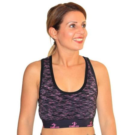 Ladies Gym Yoga Bra Black/Pink