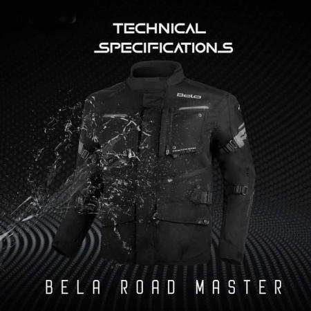 BELA - Chaqueta Textil Road Master WP Gris/Negro