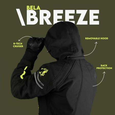 Bela Breeze Soft-Shell Jacket for Men - Black/Yellow Fluor