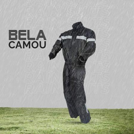 Bela Camou Waterproof Rain Suit 1Pc - Black