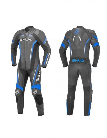 Shua Infinity 1PC Leather Suit (Black/Blue)