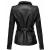 Moto Slim Fit Fashion Faux Leather Jacket Women